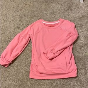 Bubblegum pink balloon sleeve sweatshirt